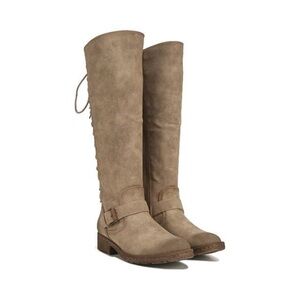 EUROSOFT Selden Back Lace Tall Boot Stone adjustable calf zip up nwt size 7